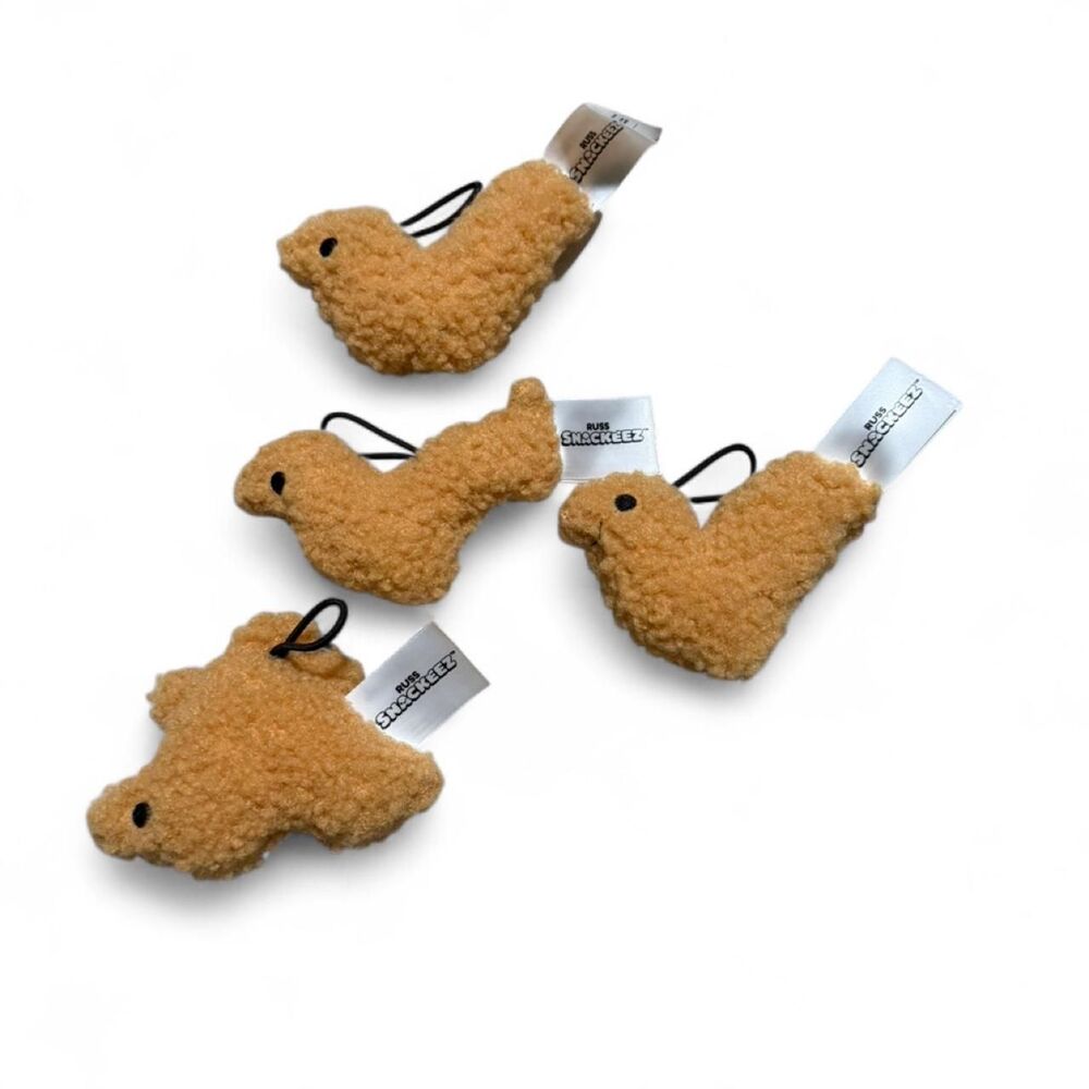 Russ Snackeez 4 x dino nuggets plushies misprints